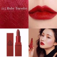 Son 3CE Red Recipe Matte Lip Color- 215 #rubytusday - màu đỏ đậm