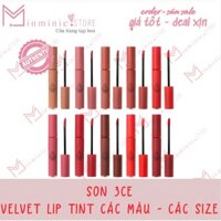 Son 3ce velvet lip tint các màu - các size