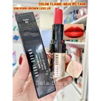 SON BOBBI BROWN LUXE LIP COLOR FLAME- MÀU ĐỎ CAM (HSD 6/20)