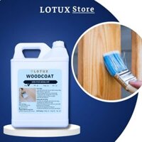 Sơn bóng gỗ không màu gốc nước chống mốc, chống thấm không mùi, dễ thi công, can 5 lít Lotux Topcoat