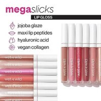 Son Bóng len màu Wet n Wild Mega Slicks Lip Gloss-Love Language/Past Curfew/Lowkey Pink/Snuggle Sesh/Attitude Check (Mỹ)