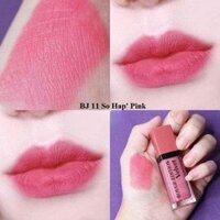 Son Bourjois Rouge Edition Velvet chất kem lì và bám môi, #11 So Hap' Pink hồng môi sáng.