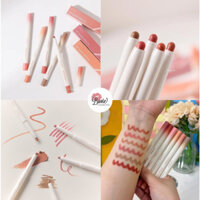 Son Bút Chì Kẻ Viền Môi Nhung Lì, Lâu Trôi, Thiết Kế 2 Đầu Hàn Quốc Romand Lip Mate Pencil Be OVEEER Shade - 0.5g Bovie
