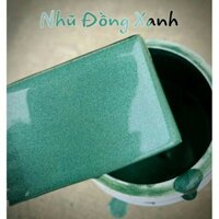 Sơn chậu kiểng màu nhũ đồng xanh hệ nước 1kg tặng cọ [ ảnh Thật ] [ shop tự chụp chuyên dụng