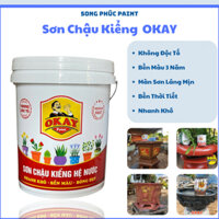 Sơn Chậu Kiểng, Sơn Tường Chất Lượng Cao Bóng Đẹp Okay Paint, Sơn Chậu Cảnh, Sơn Nước [ Thùng 18kg ]