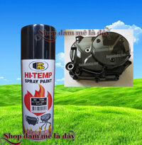 Sơn chịu nhiệt độ cao đen bong 200, 600 đô c - Bình sơn phun xịt chống cháy dung tich 400mlThai Lan - đen bong - 600 đô C