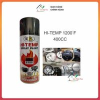 Sơn chống cháy BOSNY, Sơn chịu nhiệt độ cao, chống cháy, sơn pô xe, lốc máy (HI-TEMP) dung tích 400ml