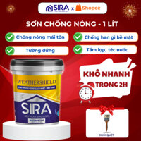Sơn chống nóng bề mặt mái tôn, tường gạch, téc nước - Sơn chống nóng, chống gỉ bề mặt tấm lợp, vách ngăn nhà xưởng 5Lít