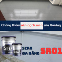 Sơn chống thấm nền gạch men sân thượng, sàn nhà vệ sinh không mùi an toàn sức khỏe - SIRA SR01