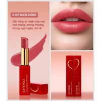 SON CHYAKI HÀN QUỐC. SON LÌ # 207 NUDE HỒNG. CHƯA COLLAGEN GIÚP DƯỠNG ẨM CHO MÔI. ĐỘ BÁM TỐT, GIÚP GIỮ MÀU KHÔNG BỊ TRÔI
