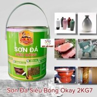 Sơn đá siêu bóng Okay - Nhiều màu sắc, độ phủ cao dùng cho ghế đá, bếp, gạch