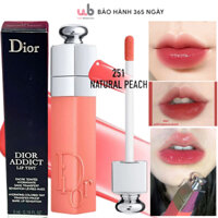Son Dior 251 Tattoo Lip Tint,màu cam đào,Full Box,Túi+Hộp,Màu bám lâu lên đến 12h,Dưỡng ẩm lên đến 24h.