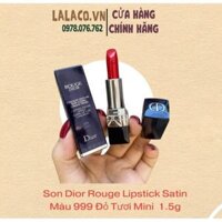 Son Dior Rouge Lipstick Satin Màu 999 Đỏ Tươi Mini  1.5g