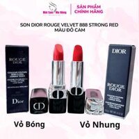 Son Dior Rouge Velvet 888 Strong Red  Màu Đỏ Cam