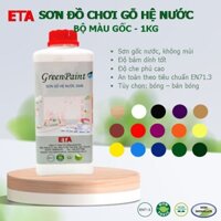 Sơn đồ chơi gỗ hệ nước - màu gốc - 1 kg - Sơn an toàn ETA hệ nước