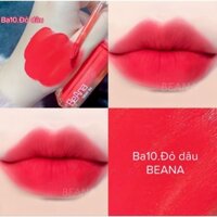 Son đỏ dâu son đỏ tươi, son đỏ cherry son beana chính hãng son kem lỳ không trôi, không gây khô môi