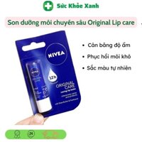 Son Dưỡng Ẩm Chuyên Sâu Nivea Original Care Caring Lip Balm- 4,8Gr