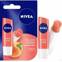 Son dưỡng ẩm Nivea Peach Shine hương đào 4.8g nhập khẩu từ Đức