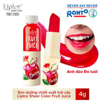 Son dưỡng chiết xuất trái cây Lipice Sheer Color Fruit Juice Cherry 4g Anh Đào Đỏ Tươi