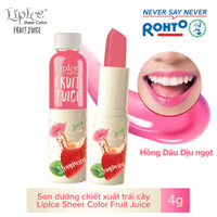 Son dưỡng chiết xuất trái cây Lipice Sheer Color Fruit Juice Strawberry 4g Hồng Dâu Dịu Ngọt