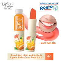 Son dưỡng chiết xuất trái cây Lipice Sheer Color Fruit Juice Orange 4g Cam Tươi Tắn