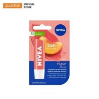 Son Dưỡng Có Màu Nivea Peach Shine Lip Balm Sắc Cam Hương Đào 4,8G