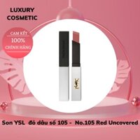 Son dưỡng lì YSL màu đỏ dâu số 105 - Rouge Pur Couture The Slim Sheer Matte Lipstick No.105 Red Uncovered