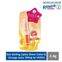 Son dưỡng Lipice Sheer Color Q Orange Juice 2.4g (Hồng ánh cam) [bonus]