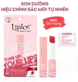 Son dưỡng màu LipIce Sheer Color Pop Red - Màu Đỏ mọng 2.4g
