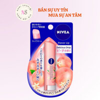 Son Dưỡng Mềm Môi Nivea Trái Cây Peach & Vanilla Flavar 3.5gr Nội Địa Nhật (Flavor Lip Delicious Drop Lip Balm SPF 11)