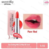 Son dưỡng môi có màu Secret Key Sweet Glam Tint Glow 3.5g Pure Red (Đỏ tươi) 💄