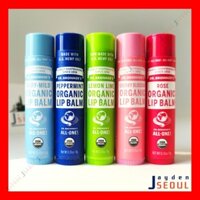 Son dưỡng môi hữu cơ Dr.Bronner 's 4g (Baby Mild / Bạc hà / Chanh chanh / Hoa anh đào / Hoa hồng)