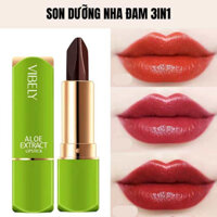 Son Dưỡng Môi Nha Đam 3 màu Dưỡng Ẩm, Lâu Trôi, Khử Thâm Môi, Son Dưỡng Môi 3IN1