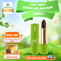 Son Dưỡng Môi Nha Đam 3IN1 VIBELY - Son Nha Đam VIBELY Dưỡng Ẩm, Lâu Trôi, Khử Thâm Môi, Son Dưỡng Môi 3IN1