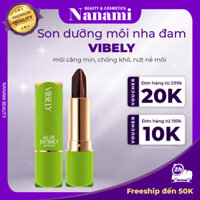 Son Dưỡng Môi Nha Đam 3IN1 VIBELY - Son Nha Đam VIBELY Dưỡng Ẩm, Lâu Trôi, Khử Thâm Môi, Son Dưỡng Môi 3IN1
