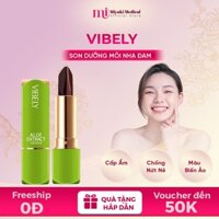 Son Dưỡng Môi Nha Đam 3IN1 VIBELY - Son Nha Đam VIBELY Dưỡng Ẩm, Lâu Trôi, Khử Thâm Môi, Son Dưỡng Môi 3IN1