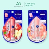 Son dưỡng môi Nivea Nhật Bản có màu hồng và cam tự Nhiên - Cici Cosmetic