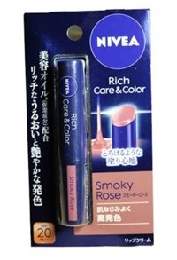 Son dưỡng môi Nivea Rich Care & Color chống nắng SPF20PA++ 2.0g (5 loại) (Smoky Rose)