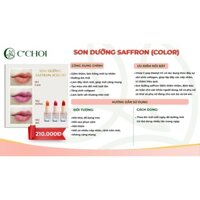 Son dưỡng môi Saffron sự kết hợp hoàn hảo của thần dược làm đẹp Saffron,Tinh chất C-Pep Elastyl và Màu khoáng