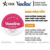 Son Dưỡng Môi Vaseline Hộp Thiếc Màu Hồng Lip Therapy Rosy Lips 20g
