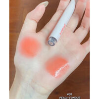 Son Dưỡng PERIPERA 01 PEACH FONDUE HEART JAM GLOW LIP Trái Tim Dưỡng Môi Căng Mọng