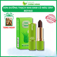 Son dưỡng thạch nha đam có màu 3in1 BEIYASI - Son thạch BEIYASI dưỡng hồng môi, lên màu tự nhiên, dưỡng ẩm, khử thâm