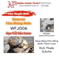 Sơn Film Chuyển Nước Carbon Samurai WFJ006 Cuộn Phim Nhúng Vân Camo Quân Đội