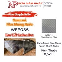 Sơn Film Chuyển Nước Carbon Samurai WFP035 Cuộn Phim Nhúng Hình Carbon Bạc