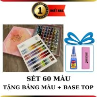 Sơn gel móng tay đẹp bóng bền  , Sét Sơn Very gool nail 60 màu chính hãng tặng bảng màu base top