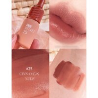 Son Ink Màu 25 Cinnamon Nude Nâu Đất Ánh Cam Kem Lì Peripera Ink Velvet Lip Tint Mới Nhất