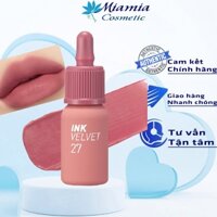Son Ink Màu 27 Strawberry Nude (Velvet): Hồng Đất Ánh Tím Kem Lì Peripera Ink Velvet Lip Tint Mới Nhất [CHÍNH HÃNG]