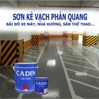 SƠN KẺ VẠCH PHẢN QUANG CADIN KV100 (Lon 1Kg) - MÀU ĐEN,ĐỎ,TRẮNG,VÀNG