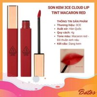 Son kem 3CE cloud lip tint macaron red màu đỏ tươi - Son môi