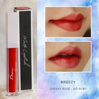 Son Kem Breezy - Đỏ Ruby - Son Tint Tông Màu Lì Siêu Mịn Lâu Trôi.